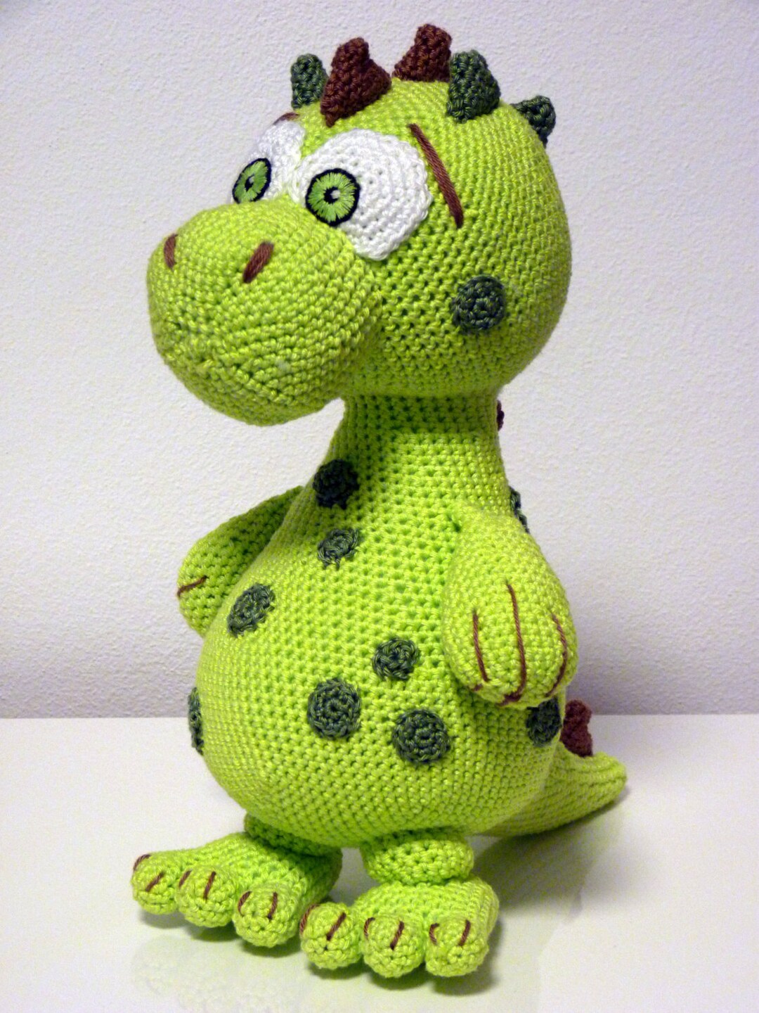 Crochet Pattern Dinosaur Lucky Amigurumi PDF Cute Green Dino Genuine ...