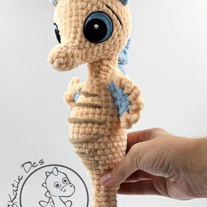 Crochet Pattern Seahorse Flip Amigurumi PDF Cute Brown Sea Animal Genuine Eyes Stuff Toy For Children Soft &Cuddly Embroider EBook image 6