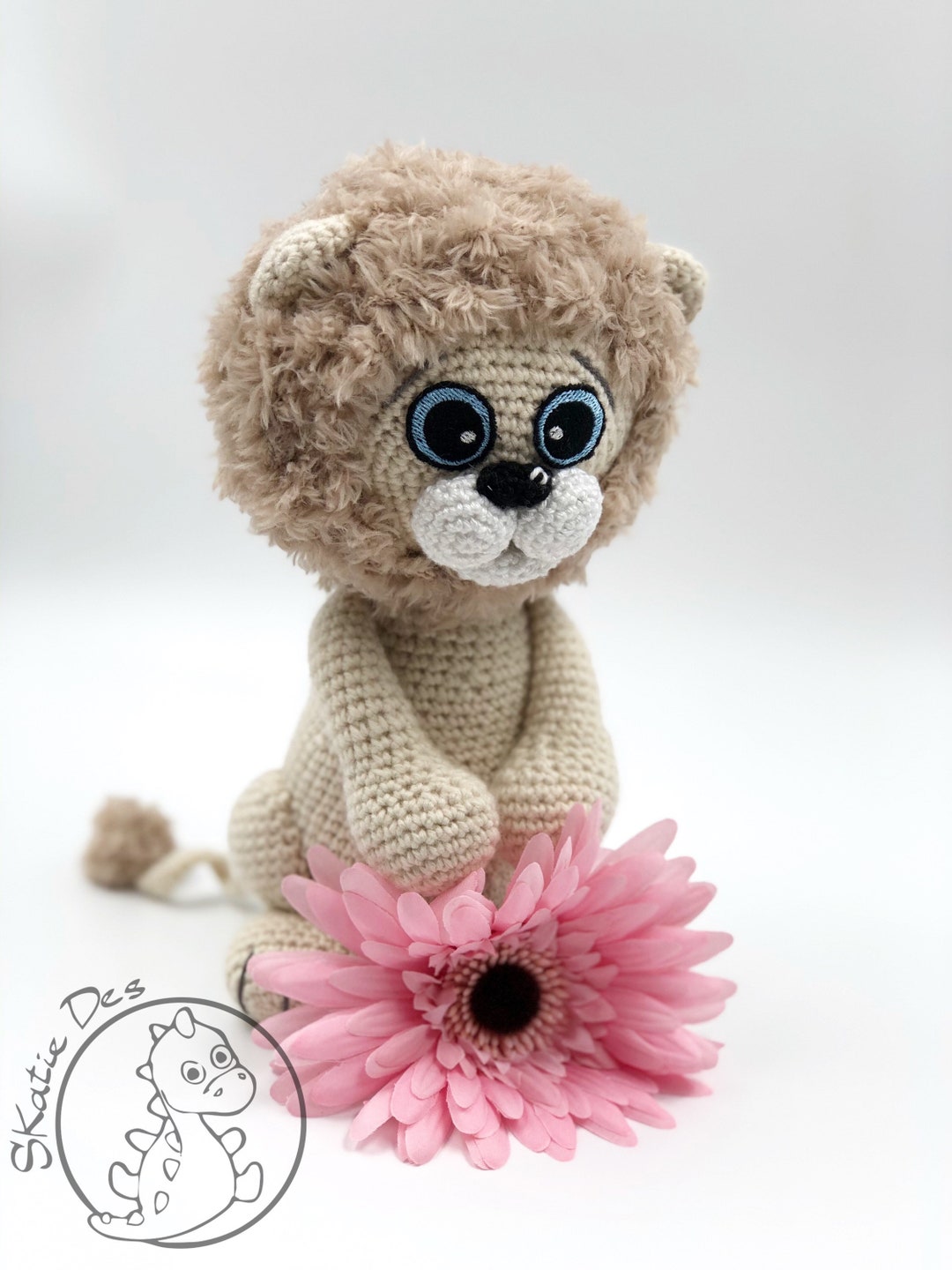 Crochet Pattern Lion Leon Amigurumi PDF Cute Safari Animal Genuine Eyes ...