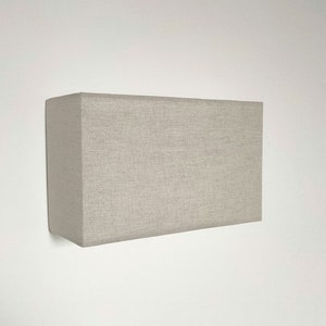 Rechthoekige wandlamp S design effen katoen kleuren