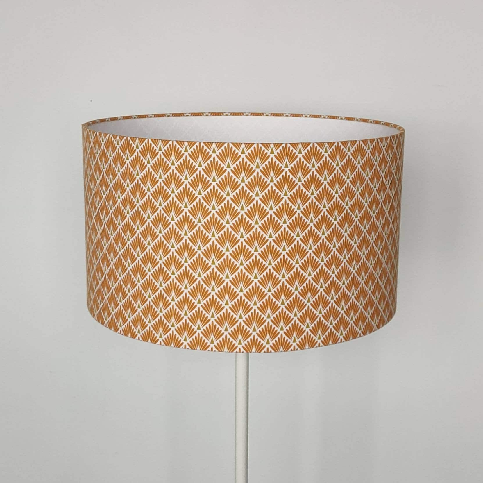 Abat-Jour Rond Vintage , Écailles Inspiration Art Déco, Pour Pied de Lampe/Lampadaire ou Suspension 