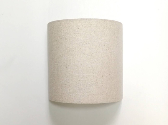 Wall Lamp Half Moon Plain White Off Ecru Beige Linen Denmark Wall Lamp Half Moon Plain White Off, Half Round Wall Lamp Shades