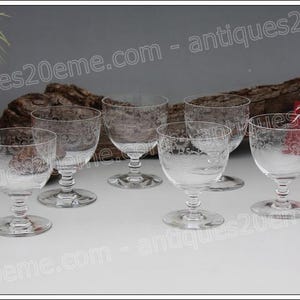 Set of 6 Bordeaux wine glasses in Baccarat crystal, Camilla model