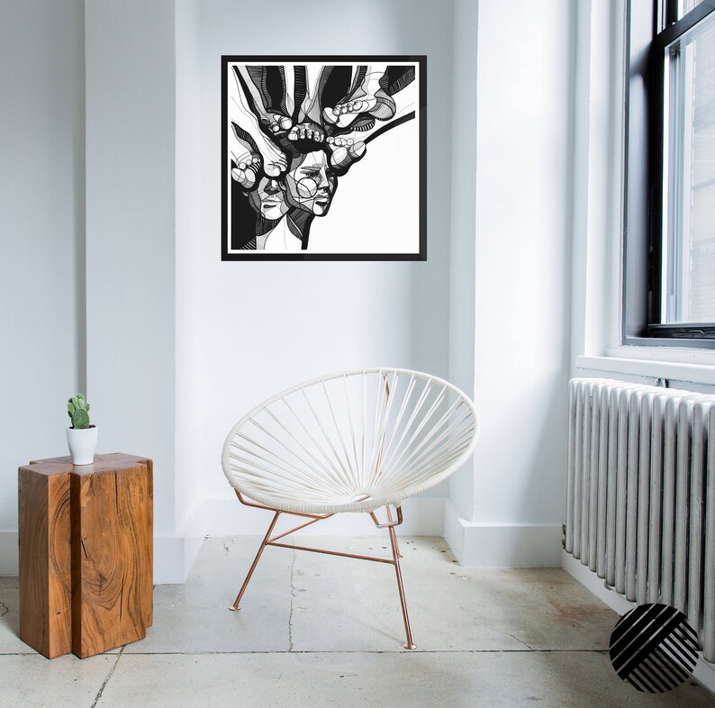 Minimalist wall art/Monochrome Print/Black & White Poster/Art | Etsy