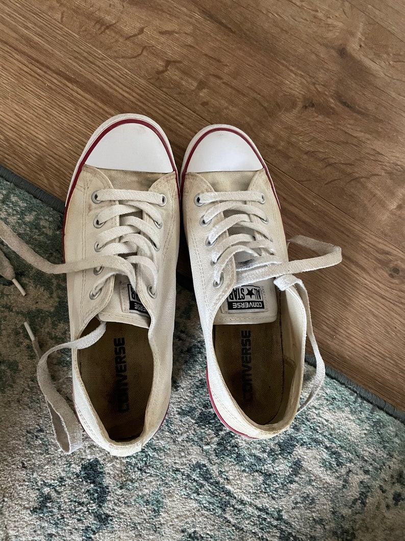 converse dirty white low cut