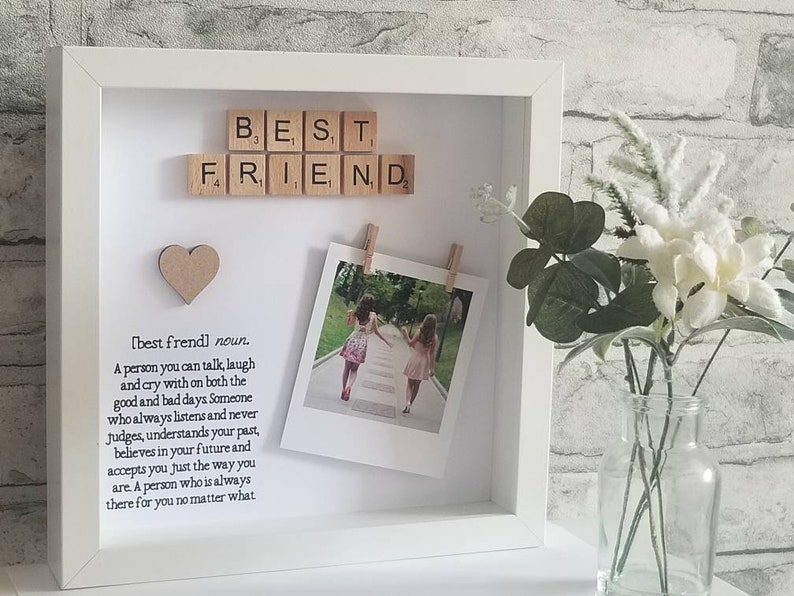 Best Friend Definition Photo Frame With Wooden Scrabble Tiles Etsy UK