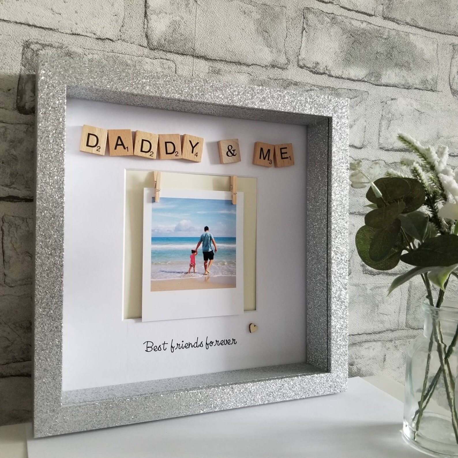 Daddy Scrabble Frame Daddy & Me Best Friends Photo Frame With Scrabble Tiles | Christmas ...