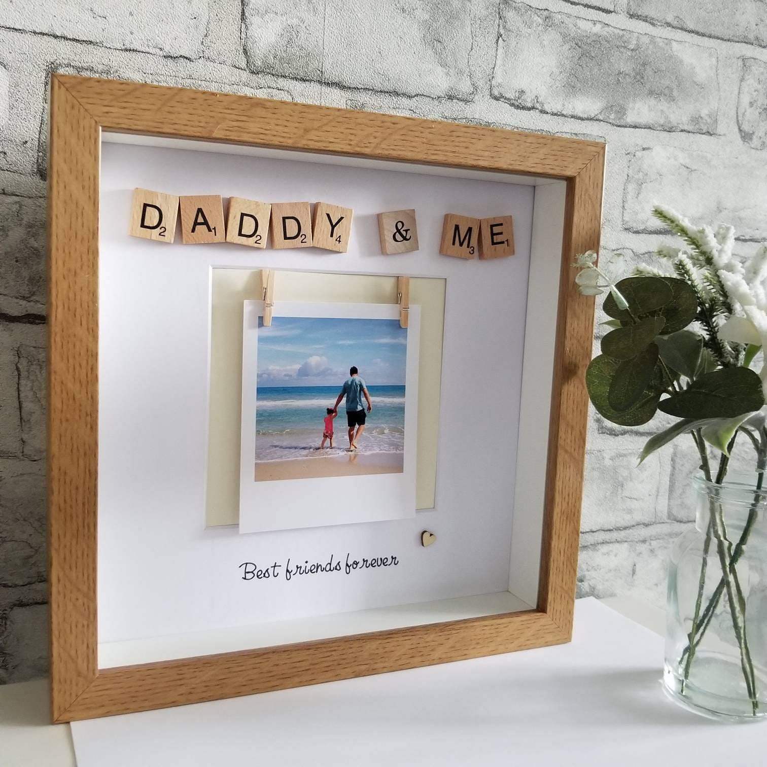 Daddy Scrabble Frame Daddy & Me Best Friends Photo Frame With Scrabble Tiles | Christmas ...