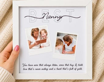 Personalised Nanny Photo Frame | Grandchild gift for Christmas | Nan Birthday present | Mother’s Day frame