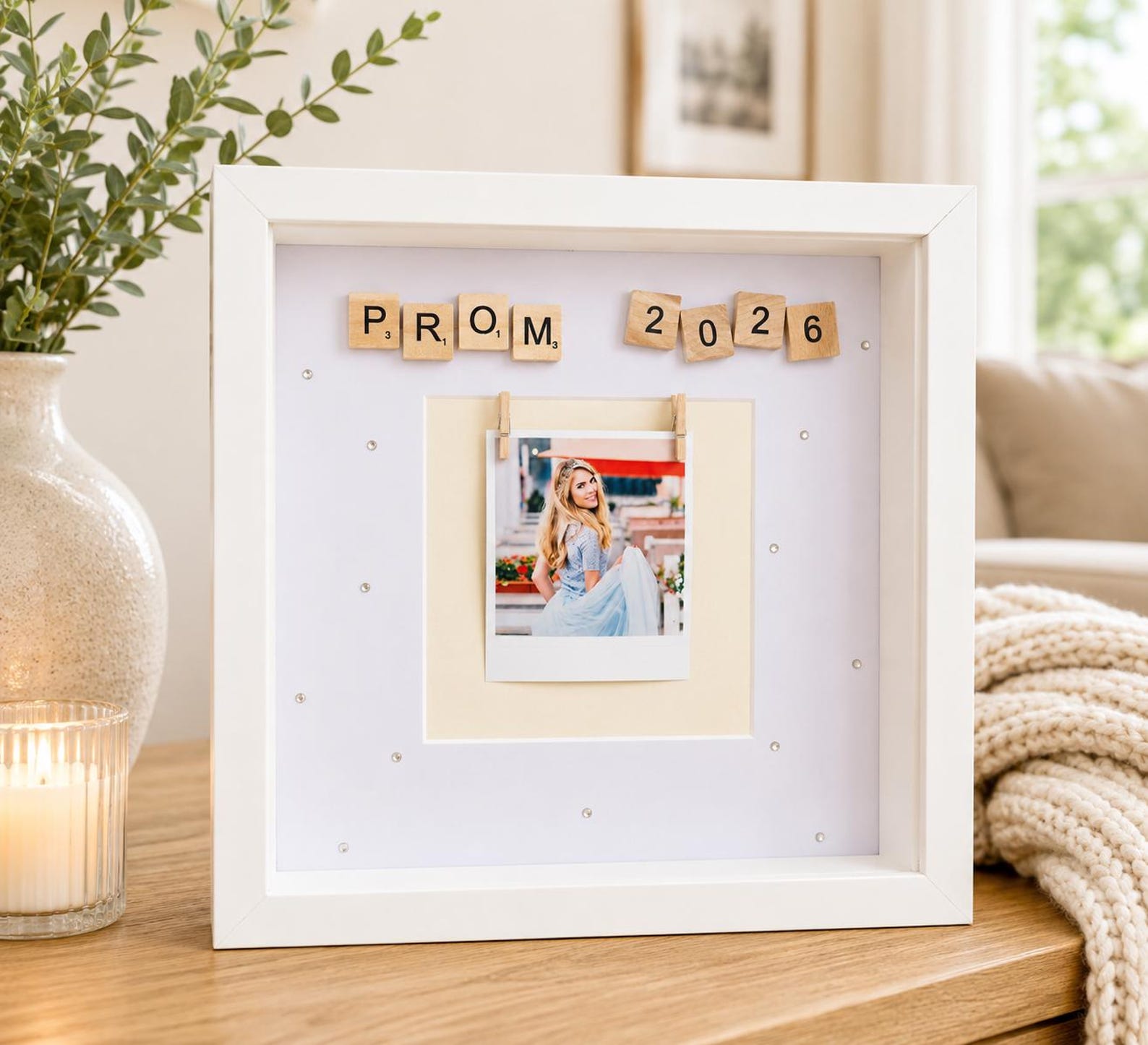 Prom Frame Personalised Prom Photo Frame With Wooden Scrabble Tiles | School Prom ...