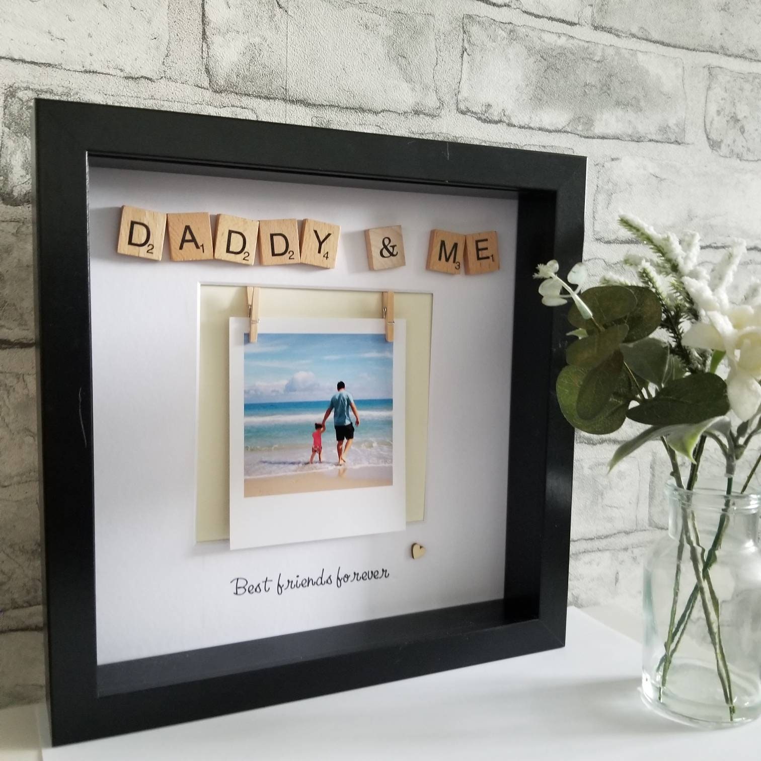 Daddy Scrabble Frame Daddy & Me Best Friends Photo Frame With Scrabble Tiles | Christmas ...