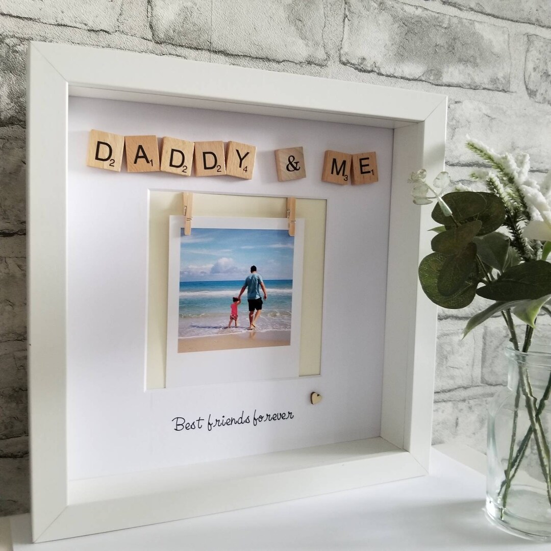 Daddy Scrabble Frame Daddy & Me Best Friends Photo Frame With Scrabble Tiles | Christmas ...