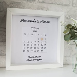 Personalised new home calendar frame, new home gift, moving home, moving in gift