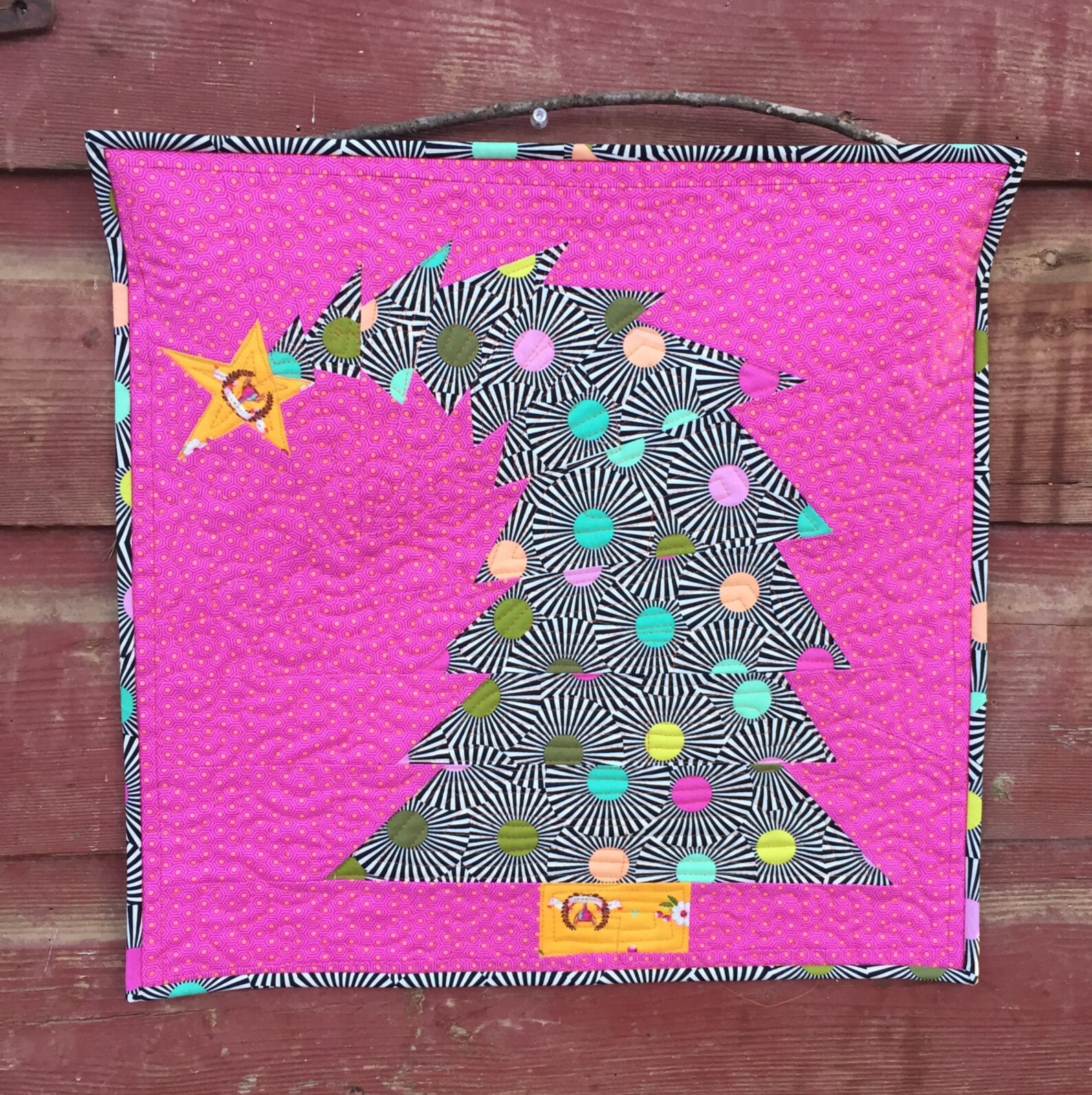 The Crooked Christmas Tree Mini Quilt Pattern PDF Download Etsy