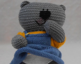 PDF Modello ai ferri per T-shirt con gonna scamiciata e pantaloni per Teddy Bear