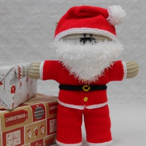 Santa Claus Knitting pattern PDF for teddy bear costume, Santy, Father Christmas