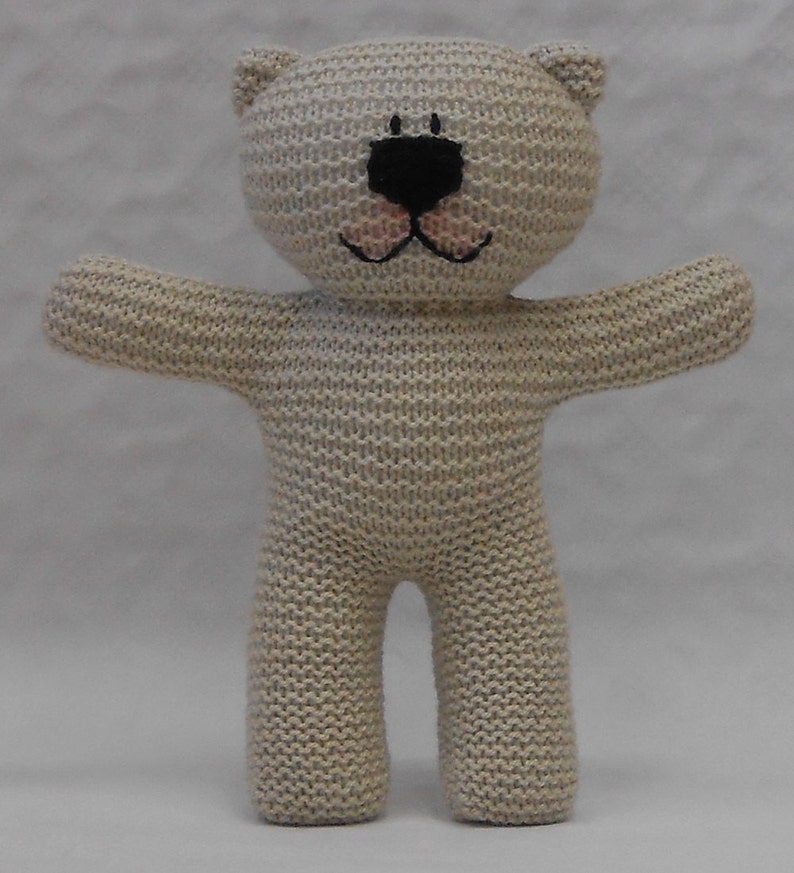 Easy To Knit Teddy Bear Pdf Pattern Suitable For Beginner Etsy