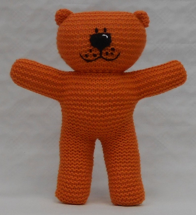 Easy To Knit Teddy Bear PDF Pattern suitable for beginner Etsy