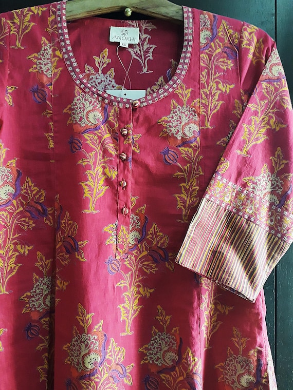 anokhi cotton dresses GOLD DUST 1970S ANOKHI MAXI DRESS The Pansy Garden
