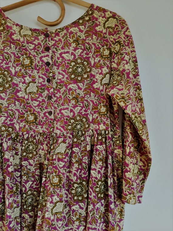 Vintage Cottons Jaipur Kurta Dress Cotton India S… - image 8