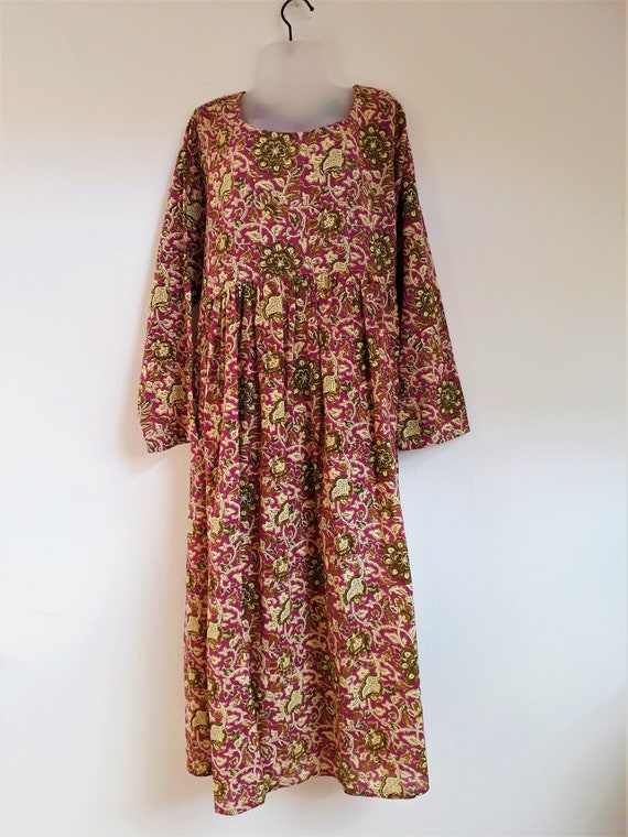 Vintage Cottons Jaipur Kurta Dress Cotton India S… - image 3