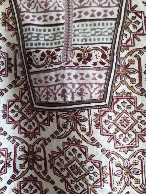 Sleevless Tunic Kurta Shirt Top Vintage Anokhi pu… - image 6
