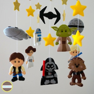 baby mobile, star characters mobile, galactic wars mobile, space defenders baby mobile, star, star boy baby mobile, bebidekor