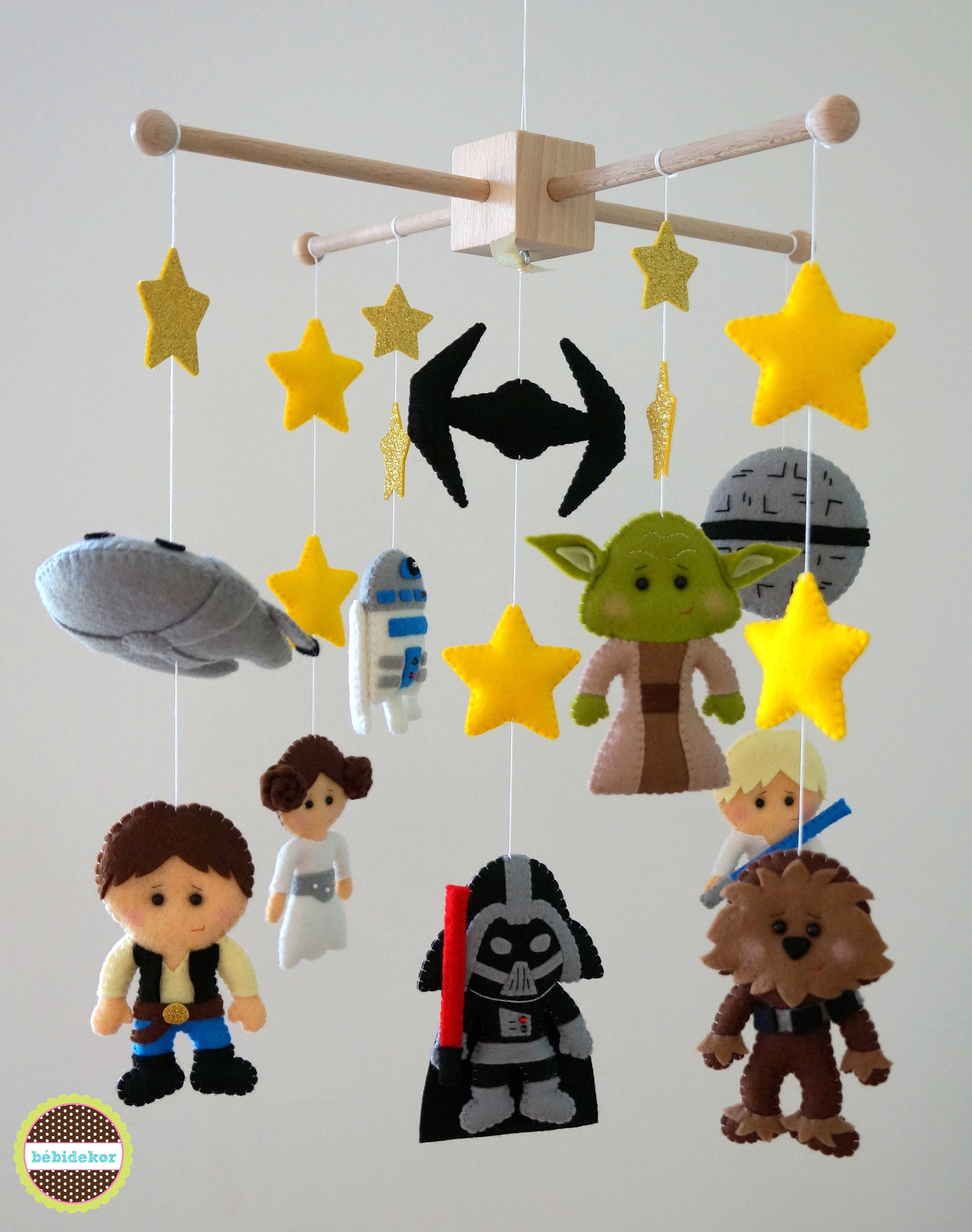 Baby Mobile Star Characters Mobile Wars Mobile Etsy