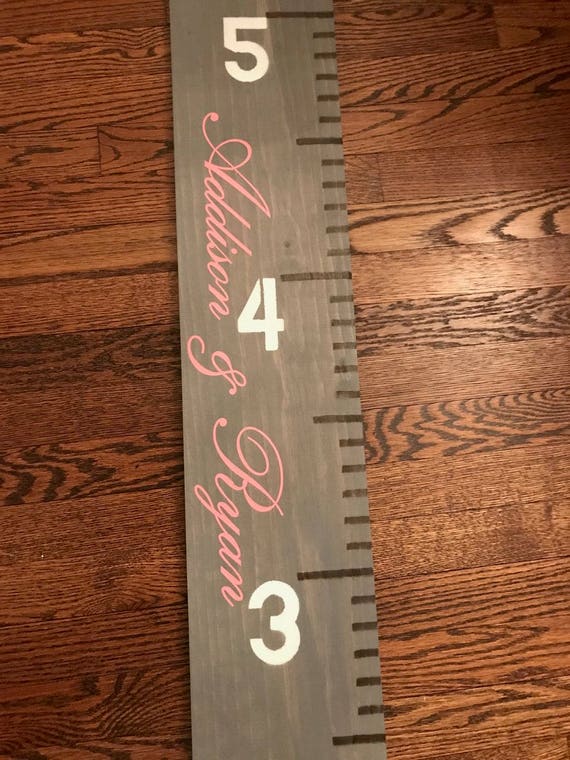 Wooden Growth Chart With Photo Slots