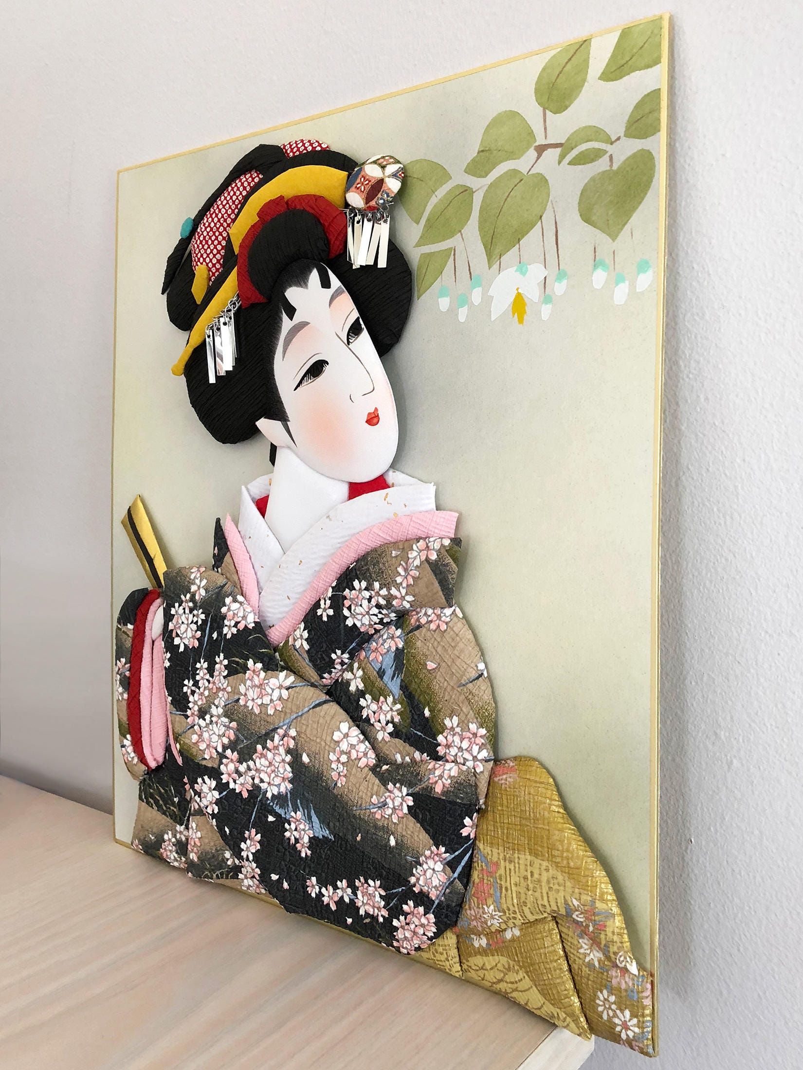 Kurimie Geisha Wall Art / Wall Decor Traditional Japanese Etsy