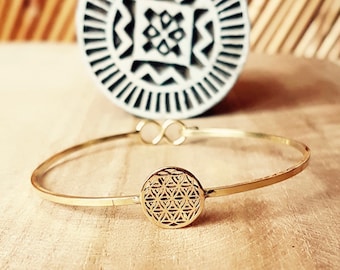 Flower of life bracelet - Brass bracelet - Boho bracelet - Sacred geometry -Meditation/yoga