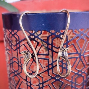 golden cobra snake earrings