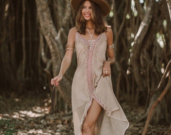 Boho summer dress- Festival hippie chic outfit