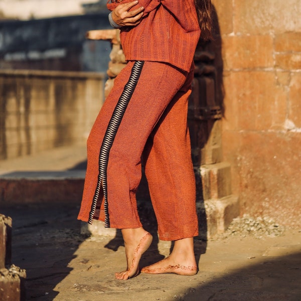 KumKum- Pantalon droit terracotta