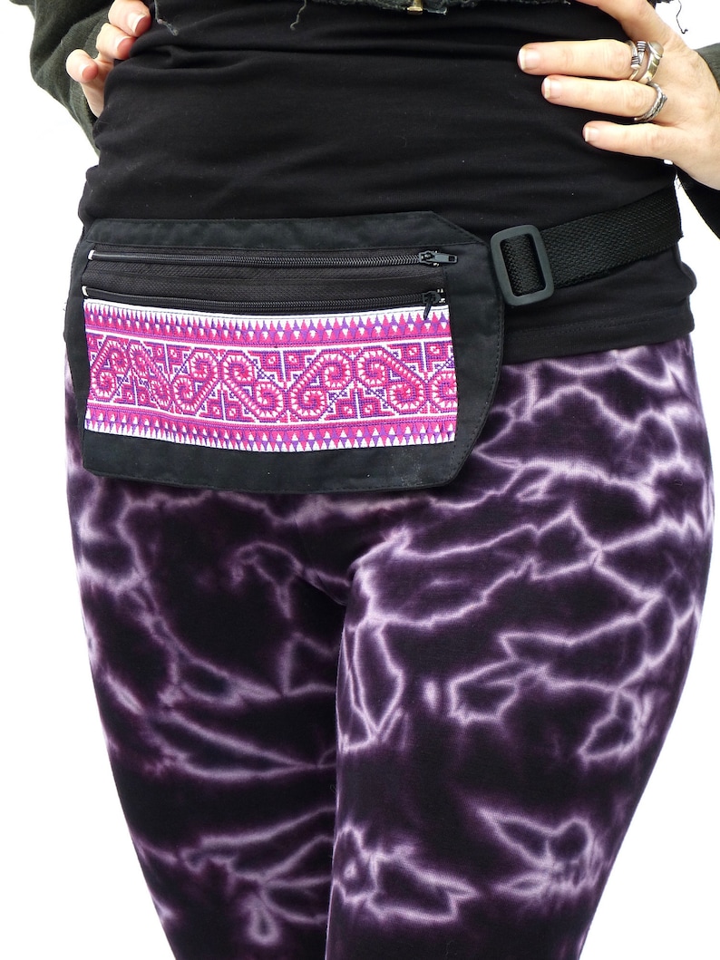 Money belt Party belt Travel belt Pink boho embroidered festival belt
