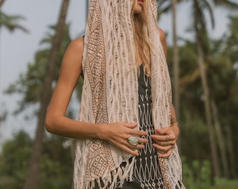 Heiliger Boho Schal- Festival, Reisen, Zeremonie Wrap- Ethnic Strandschal