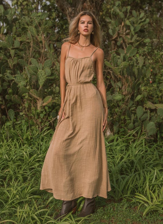tan bohemian dress Boho Short Sleeve Dresse for Women Tiered Casual Flowy Long Maxi Dress Loose Fit Maxi Beach Sundress Beige at Amazon Women's Clothing store