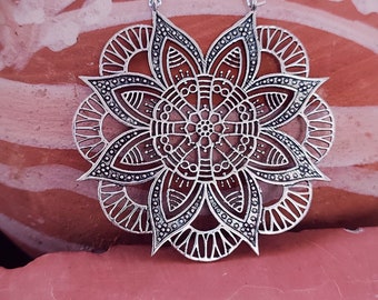 Large mandala earrings- boho earrings