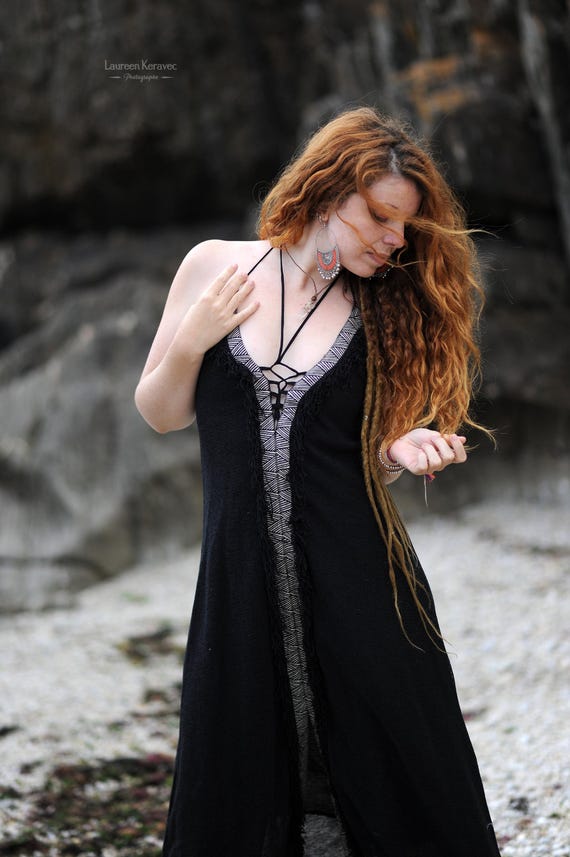 Louren geometric lace dress BLACK