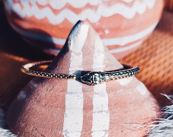 Snake cuff bracelet- golden bracelet