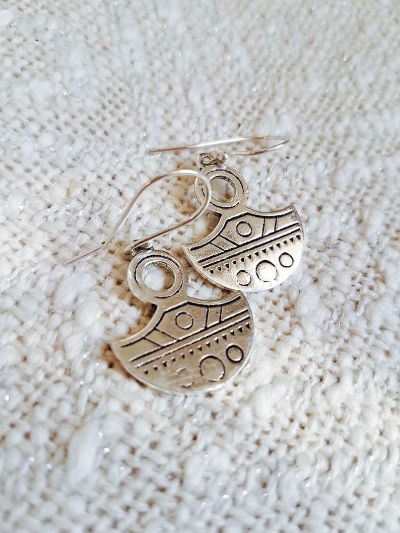 Earrings Mia silver plated earrings Boho earrings gipsy earrings Ethnic earrings image 1