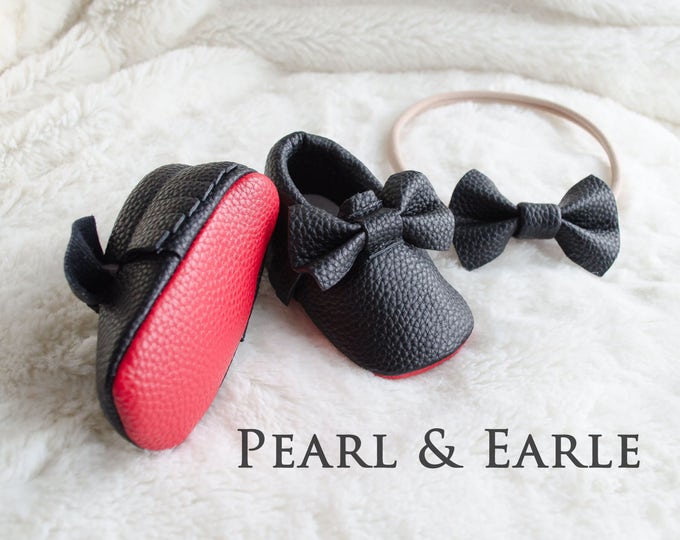 Red Bottom Baby Moccasins, Red Sole Baby Shoes, Baby Loub, Loub