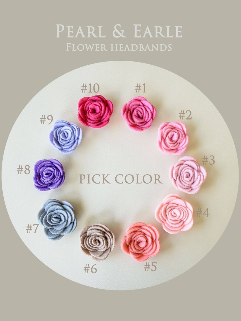 felt flower baby headband