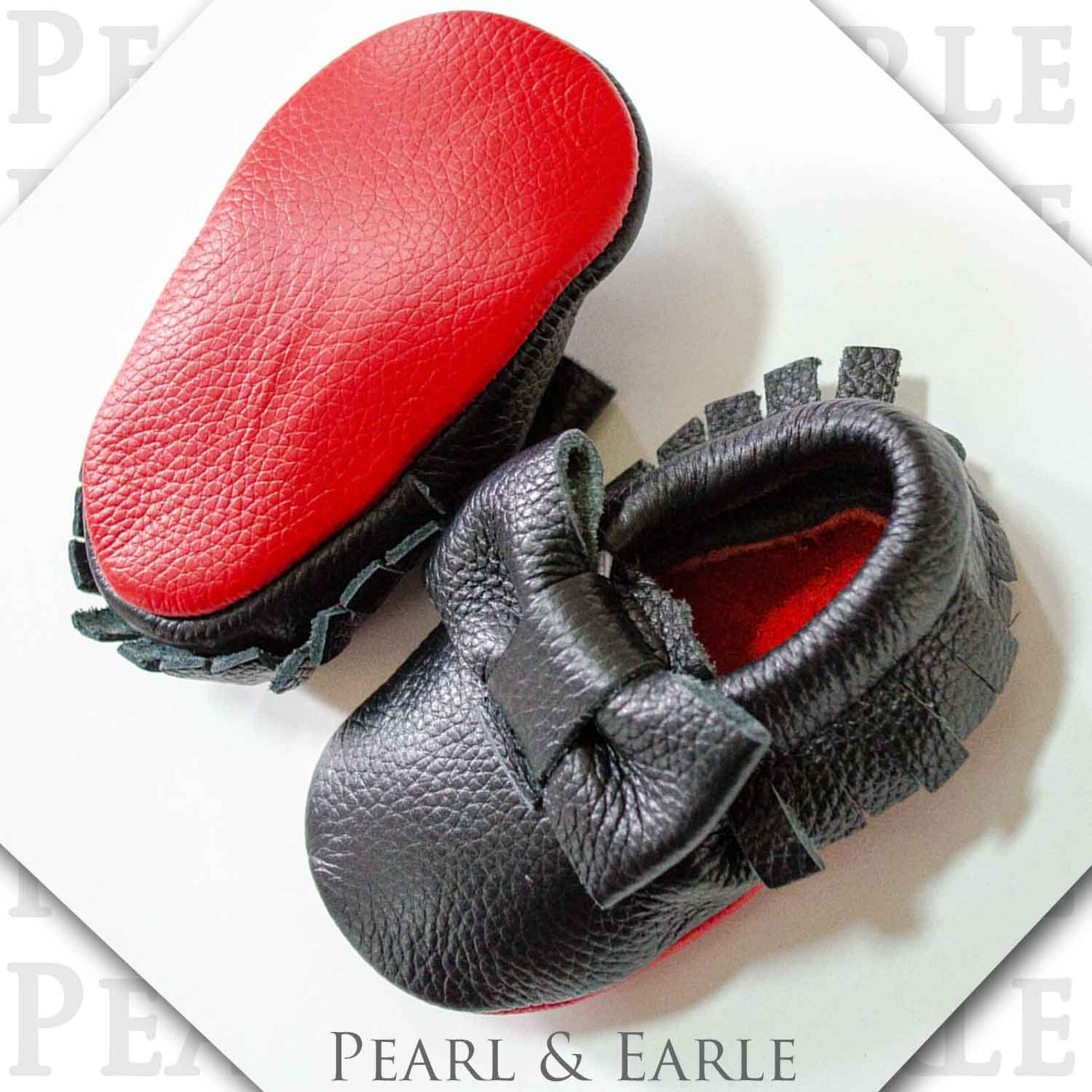 Red Bottom Baby Moccasins Red Sole Baby shoes Baby Loub Etsy