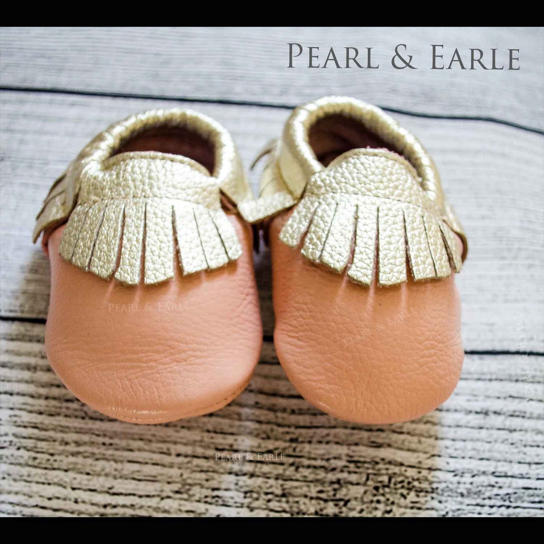 Gold Baby Shoes, Gold Baby Moccasins, Gold Baby Leggings, Baby Shoe ...