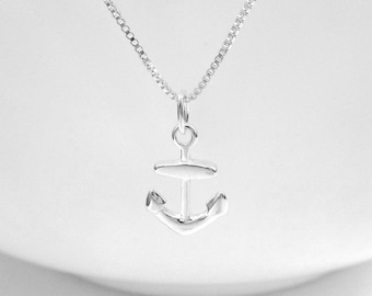 Sterling Silver Anchor Necklace, Anchor Necklace, Gift for Her, Gift for Wife, Best Friend Gift, Gift for Mom, Christmas Gift Necklace
