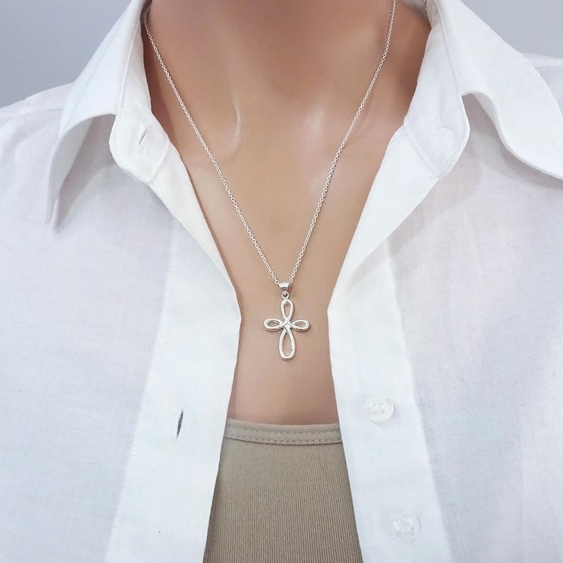 Cross Necklace Confirmation Gift Confirmation Gift Baptism Gift Christmas Gift Christmas Gift Necklace Sterling Silver Cross Necklace