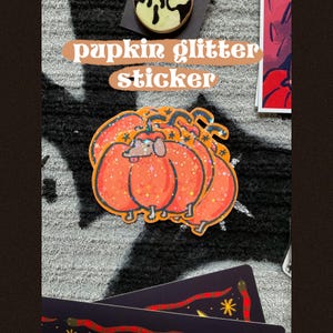 Pupkin Glitter Handmade Sticker