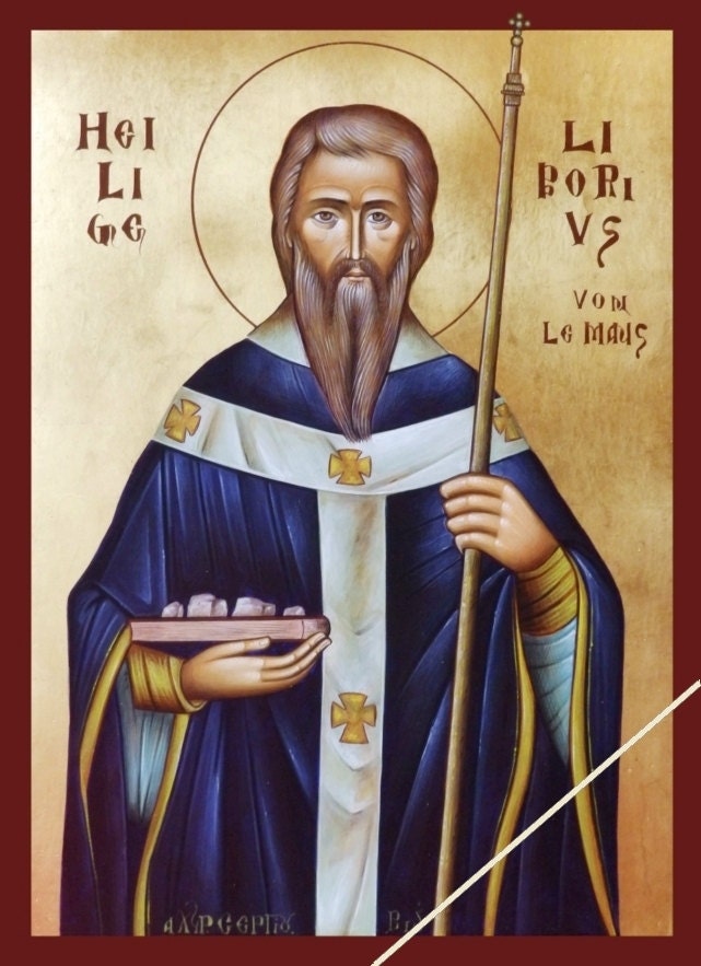 Saint Liborius of Le Mans Der Heilige Liborius Von Le Mans Etsy Norway