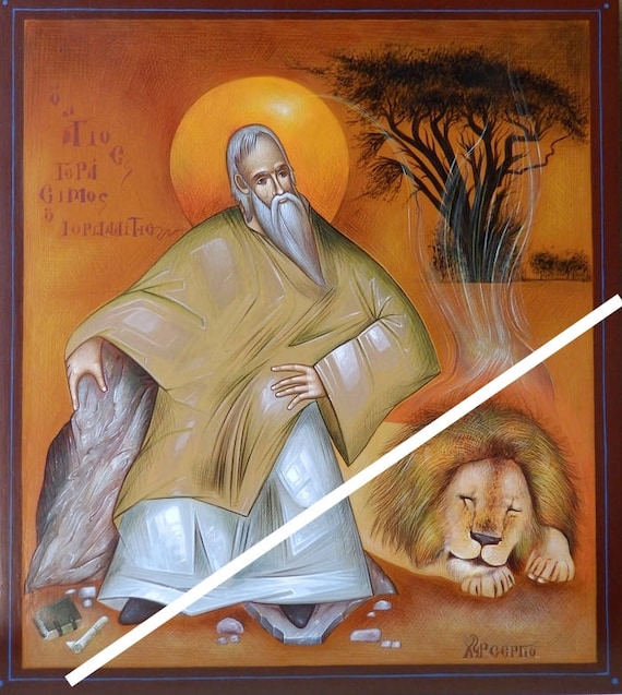 Saint Gerasimus of the Jordan Orthodox Icon Original Etsy